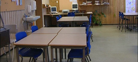 Ingen 7. klassinger møtte opp på skolen i dag. Foto: NRK
