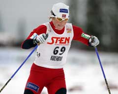 Hilde Gjermundshaug Pedersen på 10 km klassisk i Kuusamo. (Foto: Erlend Aas / SCANPIX)