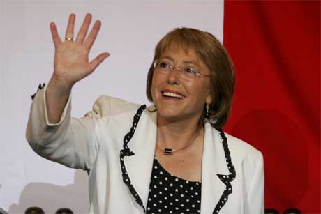 Den sosialdemokratiske kandidaten i Chiles presidentvalg Michelle Bachelet.(Foto:Scanpix)