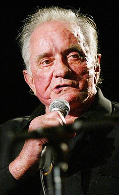 Johnny Cash 13. september 2002, under de første Americana Awards i Nashville. Foto: John Russel, AP Photo / Scanpix.