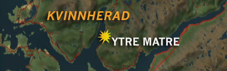 Hærverk skjedde i Ytre Matre i Kvinnherad. Grafikk: Sigurd Hamre/NRK: