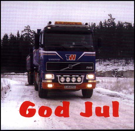 Julekortet det norske lastebilfirmaet TomWil sendte sine kunder nå i desember: Rett på sak, slik skal det gjøres! (Innsendt av NN)