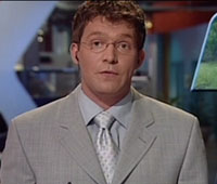Bjørnar Krisner som journalist på TV-skjermen før han ble syk.