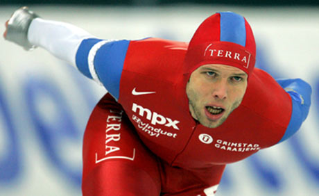 Eskil Ervik vant 5000 meteren i Vkingskipet. (Foto: AP Photo/Matt Dunham)