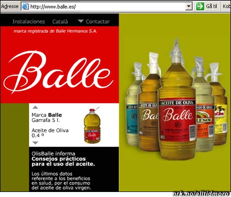Denne spanske "jomfru-olivenoljen" har fått det klingende navnet Balle. (Tipset av Tim)