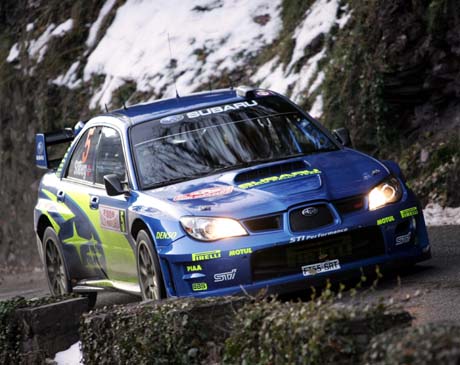 Petter Solberg 20. januar i Rally Monte Carlo i Saint-Sauveur sur Tinee (Foto: AFP/Valery Hach)