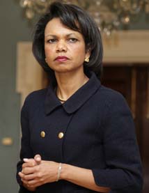 - USA mener fortsatt Hamas er en terror-gruppe, sier Condoleezza Rice. (Foto: Y.Gripas, Reuters)