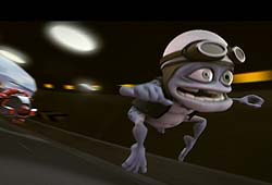 Crazy Frog og låta Axel F ble laget som ringetone og lastet ned til så mange mobiltelefoner at den danket ut popstjernene, og gikk rett inn på hitlistene. Illustrasjon: Bonnier Crazy Frog og låta Axel F ble laget som ringetone og lastet ned til så mange mobiltelefoner at den danket ut popstjernene, og gikk rett inn på hitlistene. Illustrasjon: Bonnier