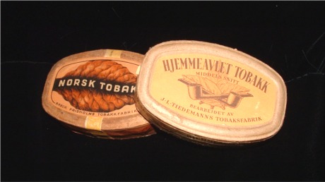 En eske norskavlet tobakk var en verdifastsettelsesenhet under siste krig.