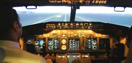 (Flysimulator for Boeing 737-800/Foto: AFP)
