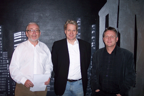 Frits Løveng, Hans A. Lier og Roar Gulbrandsen, ledelsen i Rockefeller. Foto: Rockefeller.