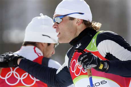 Trond Iversen under kvalifiseringen i sprint fri teknikk under vinter-OL i Pragelato onsdag formiddag. Foto: Heiko Junge / SCANPIX