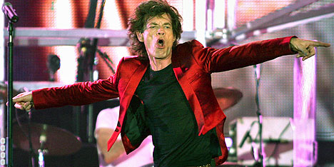 Mick Jagger og Rolling Stones spilte for 65.000 mennesker i Buenos Aires torsdag. Foto: Martin Zabala, Reuters / Scanpix.