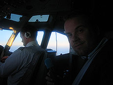 I cockpit, med god utsikt. Foto Andreas Toft.