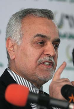 Sunniarabiske Tariq al-Hashemi blir trolig leder for Iraks nasjonalforsamling. (Foto: H.Mizban, AP)