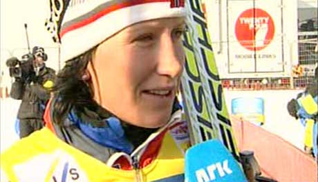 Marit Bjørgen vant Vasaloppet. (Foto: NRK)