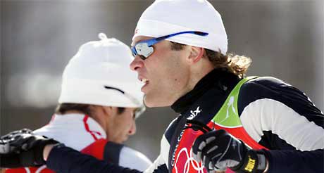Trond Iversen under kvalifiseringen i sprint fri teknikk under vinter-OL i Pragelato. Foto: Heiko Junge / Scanpix.