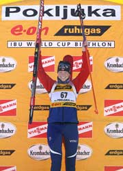 Linda Tjørhom vant sitt fjerde verdenscuprenn i karrieren. (Foto: AFP)