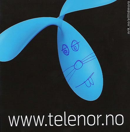 Hva den nye Telenor-logoen egentlig forestiller. (Innsendt av Stig-Lennart Sørensen)