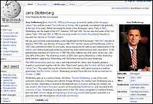 Offer for vandaler: Jens Stoltenbergs Wikipedia-oppslag