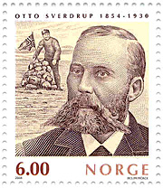 Otto Sverdrup ble hedret på frimerke i 2004. Foto: POSTEN / SCANPIX 