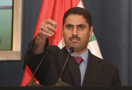 Dommer Raed al-Juhi, her på en pressekonferanse (Scanpix/AP)