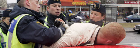 Sentrum var avstengt for biler, men likevel ble 15 nordmenn arrestert etter fyllebråk (Foto: Scanpix)
