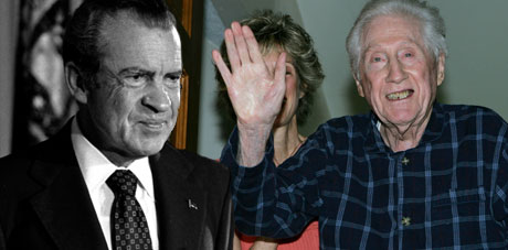 Richard Nixon (t.v) og Mark Felt (t.h). Foto: Justin Sullivan/Getty Images/AFP PHOTO