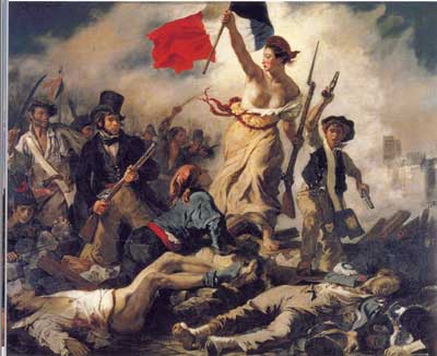 Eugène Delacroix: "Friheten på barrikadene" 1831. Foto: Musé Louvre.