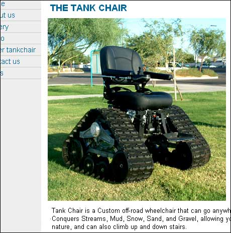Tank Chair: Rullestolen som er et hakk tøffere.