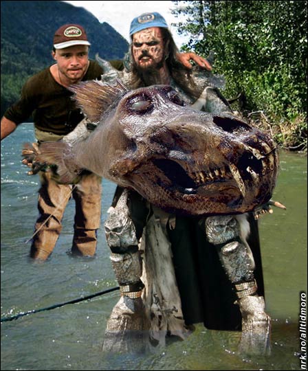 Fikk monsterfisk: Lordi og Lars på fisketur. (Alltid Moro) Fikk monsterfisk: Lordi og Lars på fisketur. (Alltid Moro)