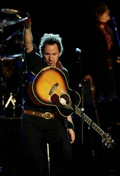 Springsteen leverte varene til gangs i Oslo Spektrum lørdag. (Foto: Scanpix)