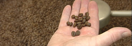 Kvaliteten på brenning av kaffebønner avhenger av tid og temperatur.