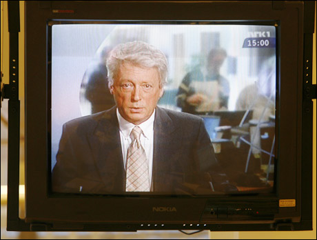 Etter noen dager med streik fant journalistene ut at de heller ville jobbe, da det ikke var noe bra på TV. (Kjell Lindås) Foto: Scanpix Etter noen dager med streik fant journalistene ut at de heller ville jobbe, da det ikke var noe bra på TV. (Kjell Lindås) Foto: Scanpix