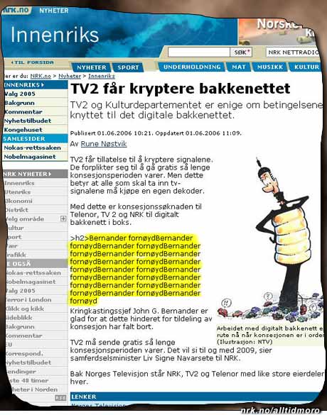 Pussig glipp på NRK.no. Eller er det en variant av "All work and no play makes Johnny a dull boy All work and no play makes Johnny a dull boy" som i filmen The Shining? (Innsendt av Terje) Pussig glipp på NRK.no. Eller er det en variant av "All work and no play makes Johnny a dull boy All work and no play makes Johnny a dull boy" som i filmen The Shining? (Innsendt av Terje)