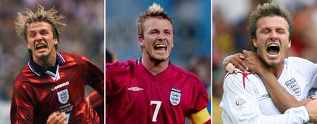 David Beckham har scoret ml i tre VM-sluttspill. (Foto: AFP / SCANPIX)