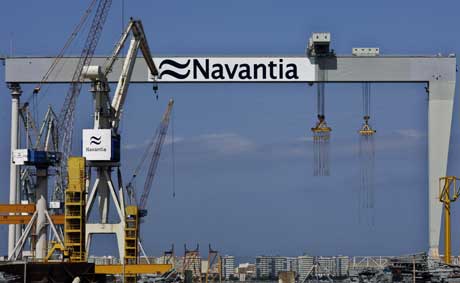 Navantia-verftet som stengte den norske inspektøren ute. Foto: Scanpix/AP.