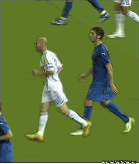 En teori går ut på at Zidane prøvde å ta over Materazzis kropp. Hvis det hadde lyktes kunne han spilt i italiensk drakt resten av kampen, og skapt en del forvirring i motstanderens forsvar. (Alltid Moro)