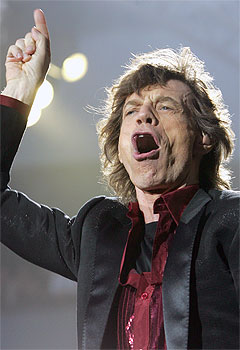 Forhåpentligvis er det ingen ting i veien med stemmen til Mick Jagger når the Rolling Stones kommer til Bergen 1. september. Foto: AFP Photo / Scanpix.