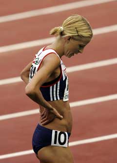 Susanne Wigene skuffet på kveldens 5000 meter i Golden League. (Foto: Cornelius Poppe / SCANPIX )