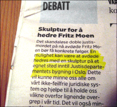 Innlegg på Aftenpostens debattsider 27/8 2006.