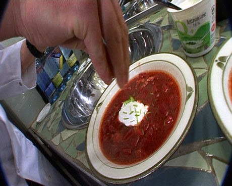 Rødbetsuppe er godt! Foto: NRK