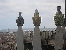 Art noveau hente mange detlajer fra naturen, som her på toppen av noen av de små spirene på La Sagrada Familia. Foto Andeas Toft.