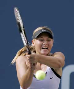 Maria Sjarapova under semifinalen. (Foto: AFP/Scanpix) Maria Sjarapova under semifinalen. (Foto: AFP/Scanpix)