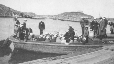 Stongfjord Songlag p tur til Bulandet ein gong i mellomkrigstida. Foto utlnt av Ruth Stang