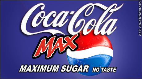 Coca Cola og Pepsi fusjonerer. (Innsendt av Herman Bunes)