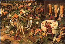 Pieter Bruegel: Pesten (utsnitt)