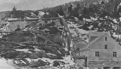 Kraftverket i Brulandsfossen stod ferdig i 1914. Foto: Olai Fauske