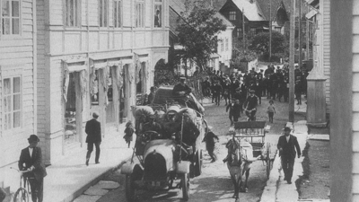 Eidsgata ca. 1920. Foto: Isak I. Hellebust  Fylkesarkivet