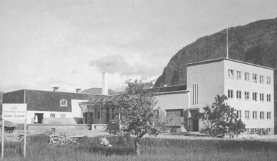Sogn Slakteri ved opninga i 1956. Foto fr albumet til Sogn Slakteri